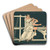 The mother of Euryalus receiving the news of his death by Bartolomeo Pinelli Art Drink Coaster set