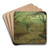 Stapleton Park, near Pontefract by John Atkinson Grimshaw Art Drink Coaster set Stapleton Park, near Pontefract by John Atkinson Grimshaw Art Drink Coaster set