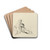-Un farman -non c'est un boche._ by Jean-Louis Forain Drink Coasters - set of 4