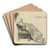 A widow and her friends by Charles Dana Gibson Art Drink Coaster set