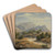 Blick von Osten auf Rocca Canterano und die Mamellen im Hintergrund by Johann Wilhelm Schirmer Art Drink Coaster set