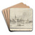 The Island of San Francesco del Deserto by Giacomo Guardi Art Drink Coaster set