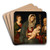 Virgin and Child with Saints and a Donor by Vincenzo Catena Art Drink Coaster set