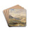 Highland Landscape with Figures by Charles Bentley Drink Coasters - set of 4