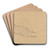 SleepingWoman by Gustav Klimt Art Drink Coaster set