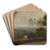Landscape with Lake and Cattle by Thomas Barker Of Bath Art Drink Coaster set
