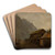 Regnstemning, Gudvangen by Amaldus Nielsen Art Drink Coaster set