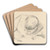 The Artist's Son Writing by Paul Czanne Art Drink Coaster set