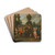 A Street Scene With Commedia Dell'arte Performers Gathered Around AMonkey, An Urn Beyond by Circle of Marco Marcola Drink Coasters - set of 4 A Street Scene With Commedia Dell'arte Performers Gathered Around AMonkey, An Urn Beyond by Circle of Marco Marcola Drink Coasters - set of 4