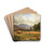Grain Harvest in the Mountain by Adolf Heinrich Lier Drink Coasters - set of 4