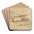 Seascape by Anton Melbye Art Drink Coaster set
