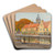 Quay in Bruges by Louis Titz Art Drink Coaster set
