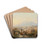 Figures on a Hill Overlooking Pompeii by Franz Richard Unterberger Drink Coasters - set of 4
