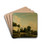 A View of Alexander Pope's Villa, Twickenham, on the Banks of the Thames by Samuel Scott Drink Coasters - set of 4