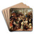 The Auction by John Morgan Art Drink Coaster set