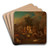 Bivouac by Jean-Antoine Watteau Art Drink Coaster set