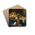 Nature morte aux pches, raisins, prunes et saupoudreuse en vermeil by Paul Ligeois Drink Coasters - set of 4