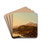 A mountain lake in evening light by Sidney Richard Percy Drink Coasters - set of 4 A mountain lake in evening light by Sidney Richard Percy Drink Coasters - set of 4
