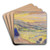 A Broad Valley at Sunset by Hippolyte Petitjean Art Drink Coaster set