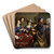 Playing cards by Theodoor Rombouts Art Drink Coaster set