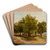 Baumgruppe auf dem Kahlenberg mit Blick auf Wien by Friedrich Loos Art Drink Coaster set