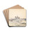 Notre Dame of Paris seen from the Quai de laTournelle by Johan Barthold Jongkind Drink Coasters - set of 4