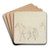 Two Horses Walking to Left by Sawrey Gilpin Art Drink Coaster set