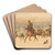 Sleigh ride by Juliusz Kossak Art Drink Coaster set Sleigh ride by Juliusz Kossak Art Drink Coaster set