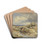 Italienische Campagna mit Aqudukten links by Eduard Wilhelm Pose Drink Coasters - set of 4