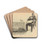 Breakfastoatmeal and the morning paper by Charles Dana Gibson Drink Coasters - set of 4