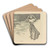 Temptation by Charles Dana Gibson Art Drink Coaster set