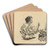 The morning note by Charles Dana Gibson Art Drink Coaster set