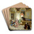 A musical soire by Oreste Cortazzo Art Drink Coaster set