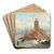 Motif Of Dordrecht by Elias Pieter van Bommel Art Drink Coaster set