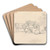 Sketch of Cattle by Sawrey Gilpin Art Drink Coaster set