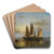 On calm waters by Abraham Hulk Art Drink Coaster set On calm waters by Abraham Hulk Art Drink Coaster set
