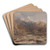 River Landscape in Wales by David Cox Art Drink Coaster set