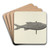 Fish Weather Vane by Michael Riccitelli Art Drink Coaster set