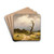 Landschaft bei heranziehendem Gewitter by Carl Theodor Reiffenstein Drink Coasters - set of 4