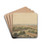 River Landscape by Philips Koninck Drink Coasters - set of 4