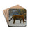 A Tiger Prowling In The Snow by Hugo Ungewitter Drink Coasters - set of 4 A Tiger Prowling In The Snow by Hugo Ungewitter Drink Coasters - set of 4