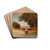 Scene at dusk on the terrace of Villa Grazioli in Grottaferrata by Oswald Achenbach Drink Coasters - set of 4