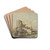Lindisfarne Abbey op Holy Island, Northumberland by John Varley Drink Coasters - set of 4