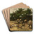 Roosters in the Yard by Max Weyl Art Drink Coaster set Roosters in the Yard by Max Weyl Art Drink Coaster set
