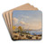 Veduta Di Napoli Da Santa Lucia by Salvatore Candido Art Drink Coaster set