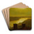 Roundhay Lake by John Atkinson Grimshaw Art Drink Coaster set