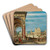 A Square with Imaginary Buildings by Hendrick van Steenwijck the Younger Art Drink Coaster set
