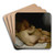 Les enfants endormis by William Bouguereau Art Drink Coaster set