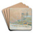 Notre Dame de Paris, vue du Quai de la Tournelle, effet de neige by Albert Lebourg Art Drink Coaster set