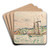 Ships near the Trieux River by Paul Signac Art Drink Coaster set Ships near the Trieux River by Paul Signac Art Drink Coaster set